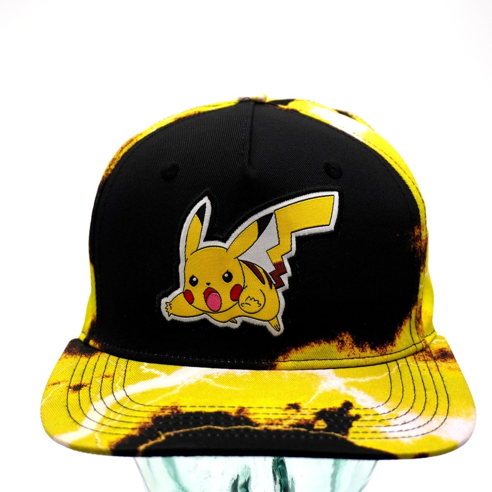Pikachu Pokemon Cap Lightning Bolt Tie Dye Bioworld Snapback Adjustable